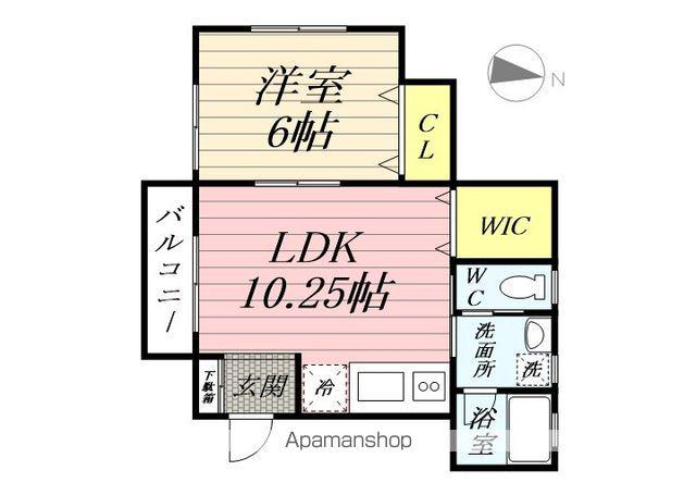 京浜急行電鉄本線 上大岡駅 徒歩11分 2階建 築17年(1LDK/1階)の間取り写真