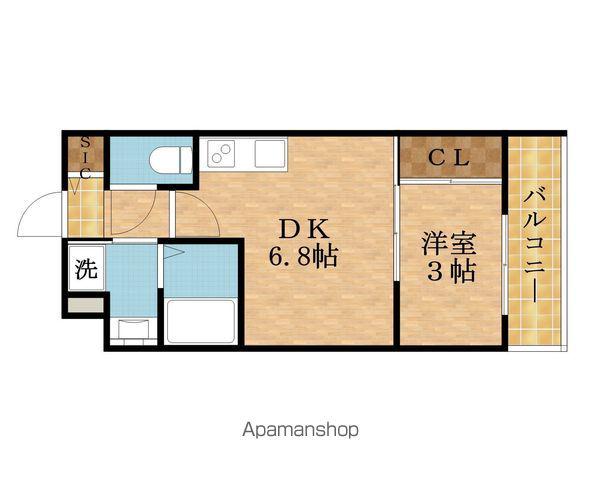 D.CLAREST本庄東FJRE(1DK/9階)の間取り写真