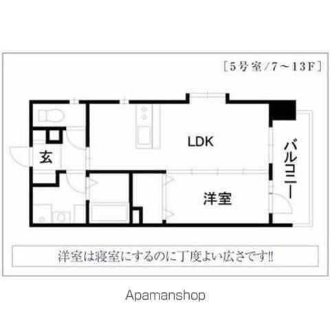メゾン・ド・ソレイユ西千石(1LDK/11階)の間取り写真
