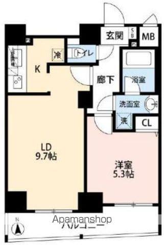 リヴシティ中野(1LDK/6階)の間取り写真
