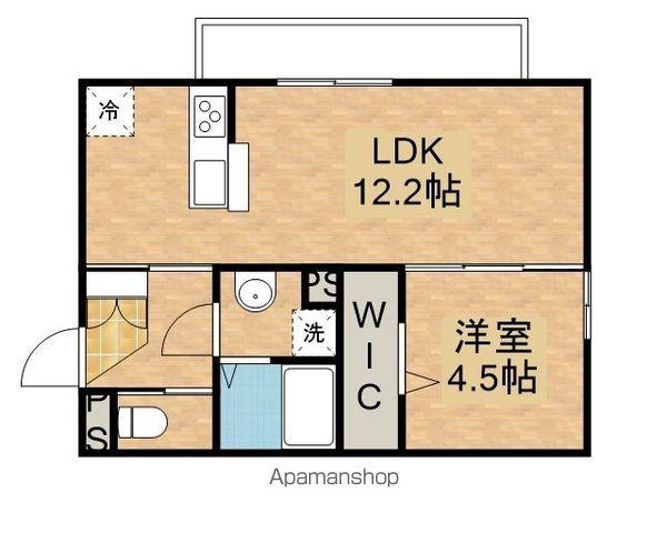 HONULEA仙北(1LDK/2階)の間取り写真