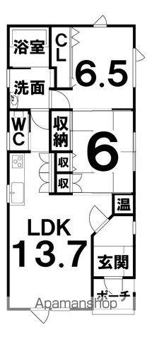 根室本線 帯広駅 徒歩31分 1階建 築14年(2LDK)の間取り写真