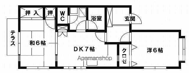 ピナクルDOZEN(2DK/2階)の間取り写真