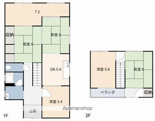 養老鉄道 東赤坂駅 徒歩17分 2階建 築51年(6DK)の間取り写真