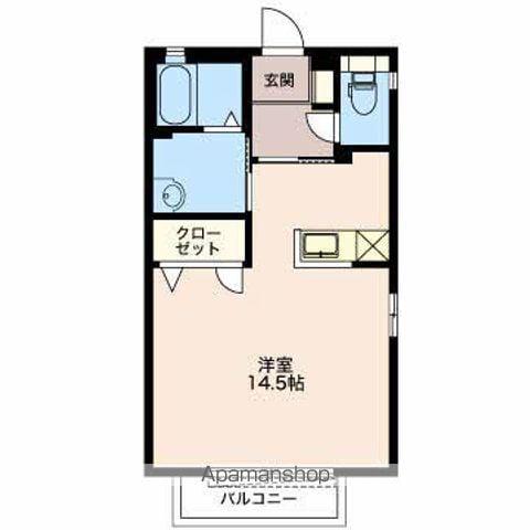 クラーレ(ワンルーム/1階)の間取り写真