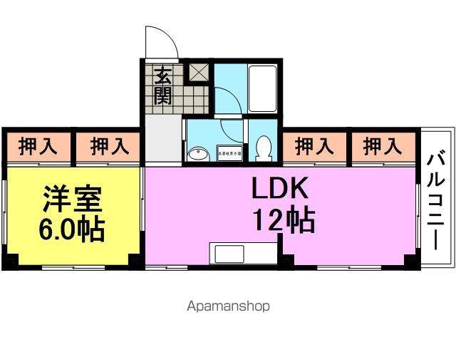 ハイツ友行(2DK/2階)の間取り写真
