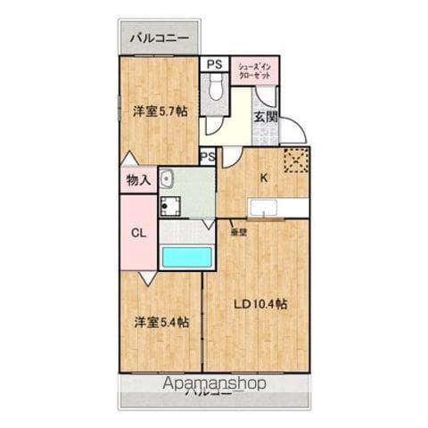 FORT RISE(2LDK/3階)の間取り写真