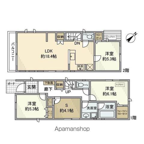東京地下鉄方南支線 方南町駅 徒歩12分 2階建 築6年(3SLDK)の間取り写真