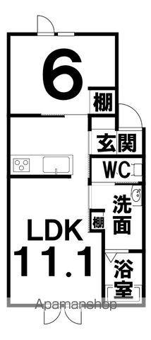 CASCADEⅠ(1LDK/2階)の間取り写真