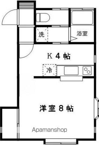 旭ルーミー山形西10号館(1K/2階)の間取り写真