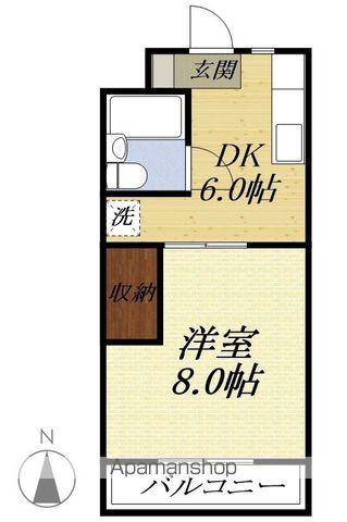 アメニティーベル(1DK/1階)の間取り写真