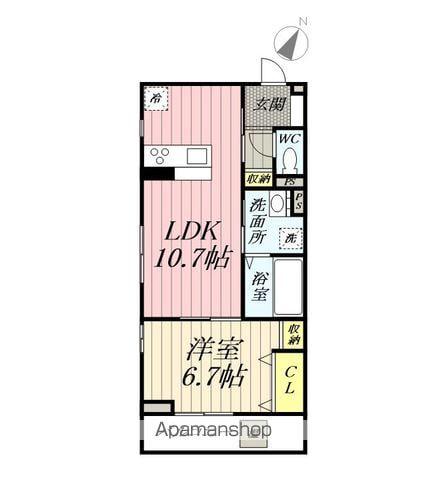 BELSIA(1LDK/3階)の間取り写真