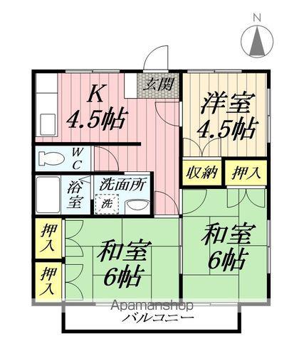 サザンハイツ(3K/2階)の間取り写真