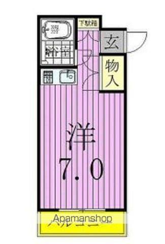 オークハイツ(ワンルーム/6階)の間取り写真