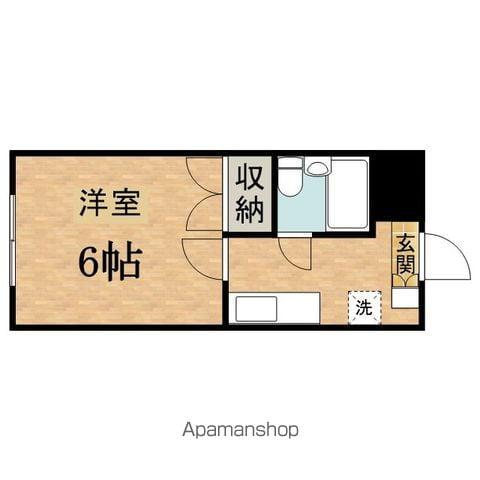 ディアK(1K/2階)の間取り写真