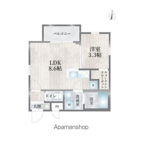 CHERIM元志賀町二丁目(1LDK/2階)の間取り写真