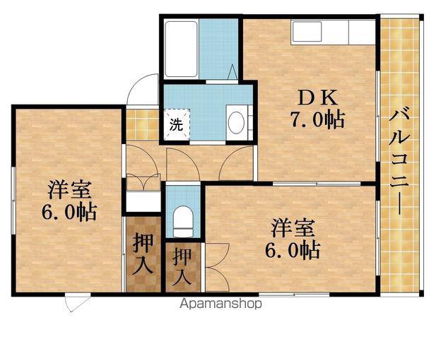 ハイツ215(2DK/1階)の間取り写真
