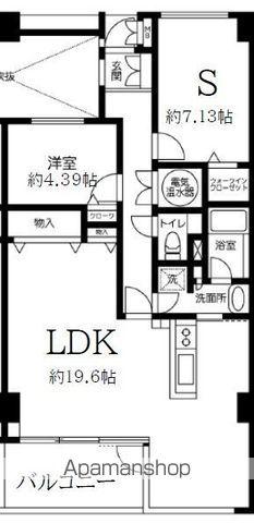 TLRレジデンス磯子駅前(1SLDK/4階)の間取り写真
