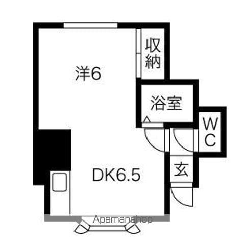 センチュリー21B(1DK/1階)の間取り写真