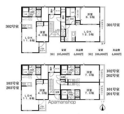 エルフォⅠ(1LDK/1階)の間取り写真