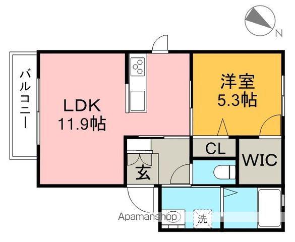 シャーメゾン プリマ(1LDK/1階)の間取り写真