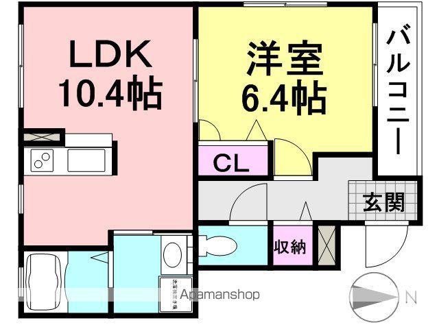 ブランメゾン五反田Ⅲ(1LDK/2階)の間取り写真