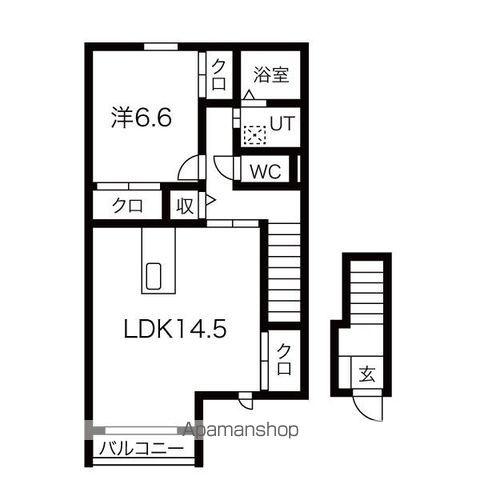 中央本線 勝川駅(JR) バス乗車時間:12分 高山バス停で下車 徒歩4分 2階建 築5年(1LDK/2階)の間取り写真