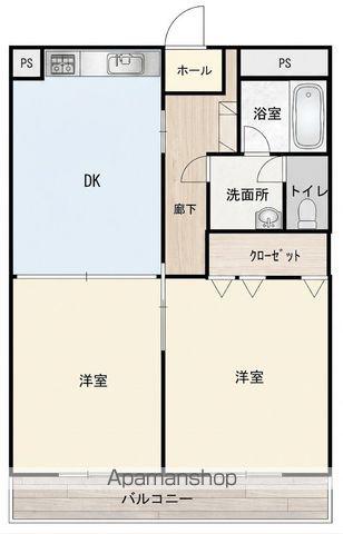川端ビル(2DK/3階)の間取り写真