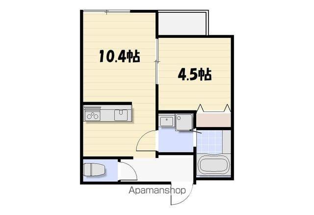 LYK都町A棟(1LDK/1階)の間取り写真