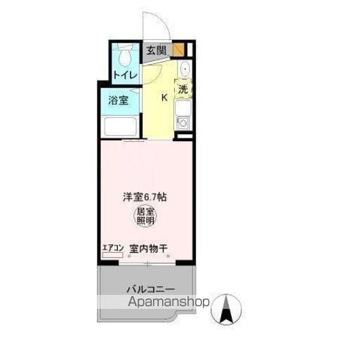 パティオ坂巻(1K/1階)の間取り写真