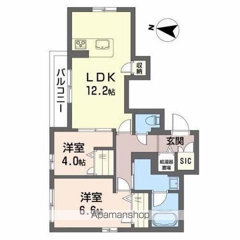 フリズリー芳斉(2LDK/1階)の間取り写真