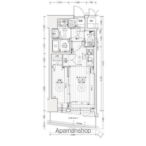 エステムコート名古屋上前津(1DK/5階)の間取り写真