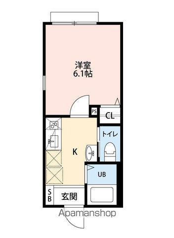 SENOくぬぎ山(1K/1階)の間取り写真