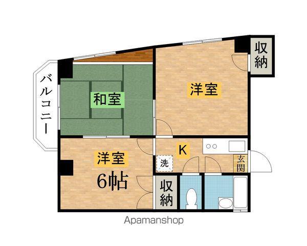 第11鷹取ビル(3K/2階)の間取り写真