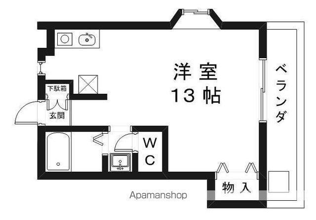 レジデンスKAK(ワンルーム/2階)の間取り写真