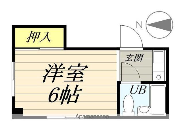 禅昌院町ハイツⅠ(ワンルーム/2階)の間取り写真