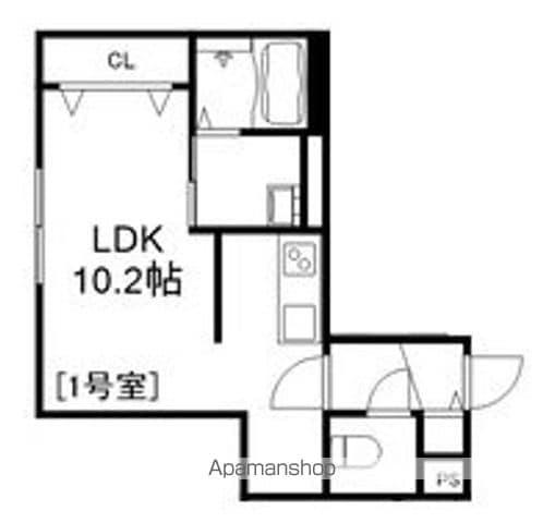 栄通17丁目MS(1K/2階)の間取り写真