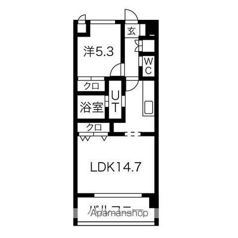 C・PEACE1948(1LDK/3階)の間取り写真