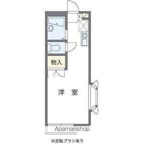 セントラルリバーⅡ(ワンルーム/2階)の間取り写真