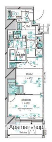 ガリシア千石(1DK/10階)の間取り写真