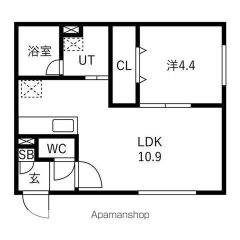FODERA IMPERIAL24軒フォデラインペリアル24軒(1LDK/2階)の間取り写真