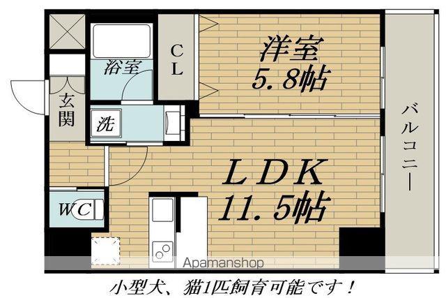 ORSUS新大阪(1LDK/13階)の間取り写真