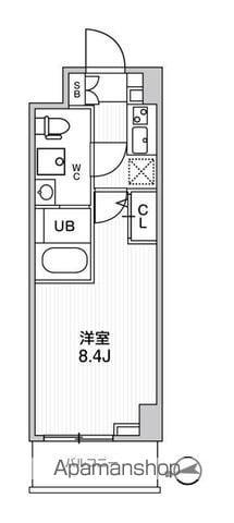ジェノヴィア新高島平スカイガーデン(1K/6階)の間取り写真