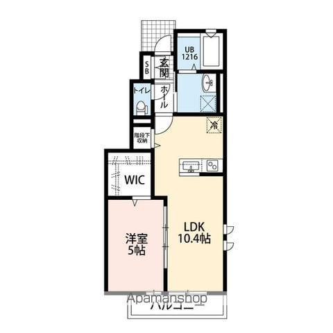 アムール クリザンテム(1LDK/1階)の間取り写真