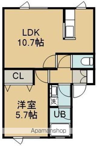 タヤコートKⅡ(1LDK/1階)の間取り写真