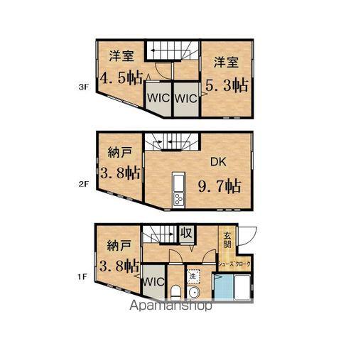 ザシエスタ唐木田テラヴェーネ(3DK)の間取り写真