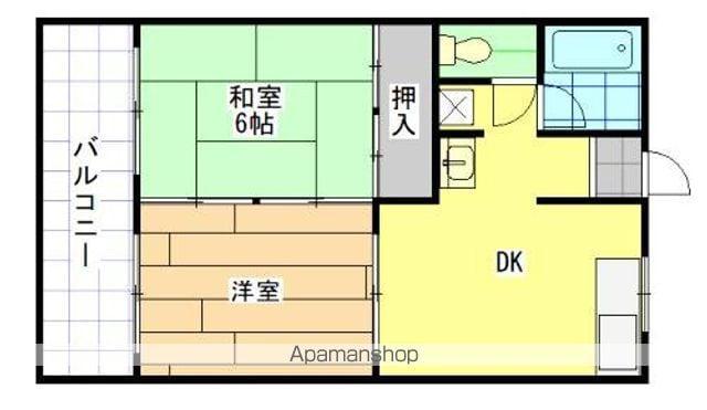 コーポ佐野(1LDK/2階)の間取り写真