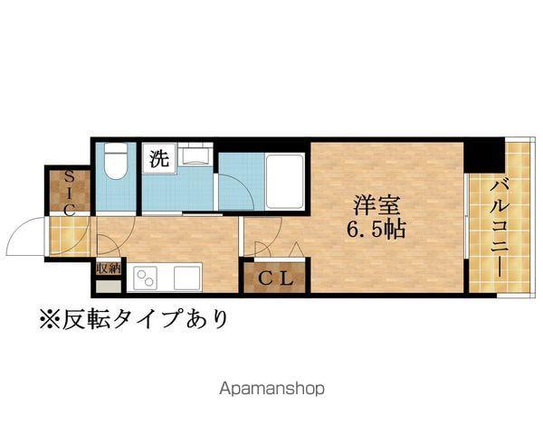 レオンヴァリエ長堀通(1K/7階)の間取り写真