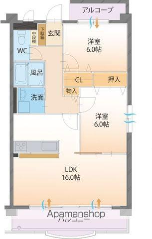 LOTOS BLUME2(2LDK/1階)の間取り写真