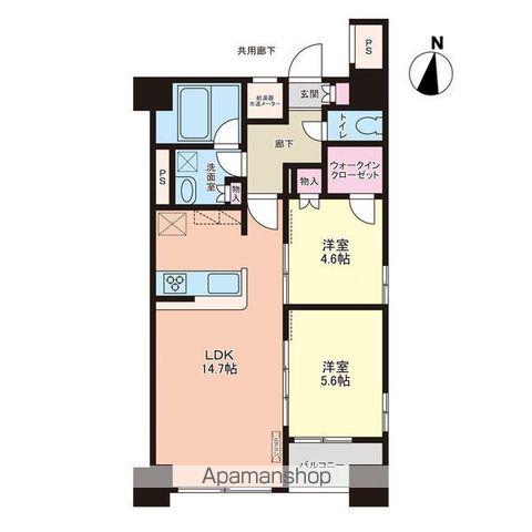 アーバンハイツ大町(2LDK/9階)の間取り写真